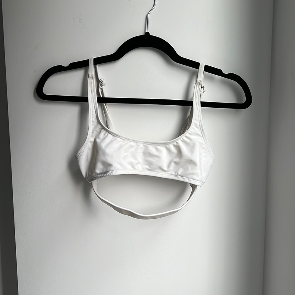 white bikini top